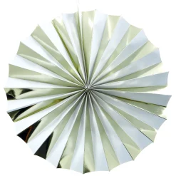 Card Factory White & Gold Paper Fan Decorations - Pack Of 3