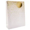 Kids Card Factory White & Gold Speckle Extra Large Portrait Gift Bag