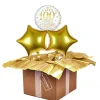 Card Factory White & Gold 100th Birthday Balloon Bouquet - DELIVERED INFLATED!