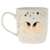 Card Factory White & Gold 30th Birthday Mug
