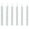 Online White Striped Birthday Candles - Pack of 24 Cake Candles|Birthday Party