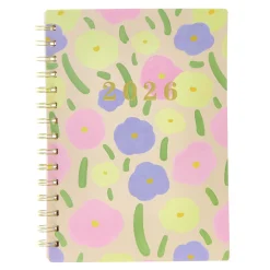 New Wire-Bound Floral A5 2026 Diary Calendars & Diaries|Birthday Gifts