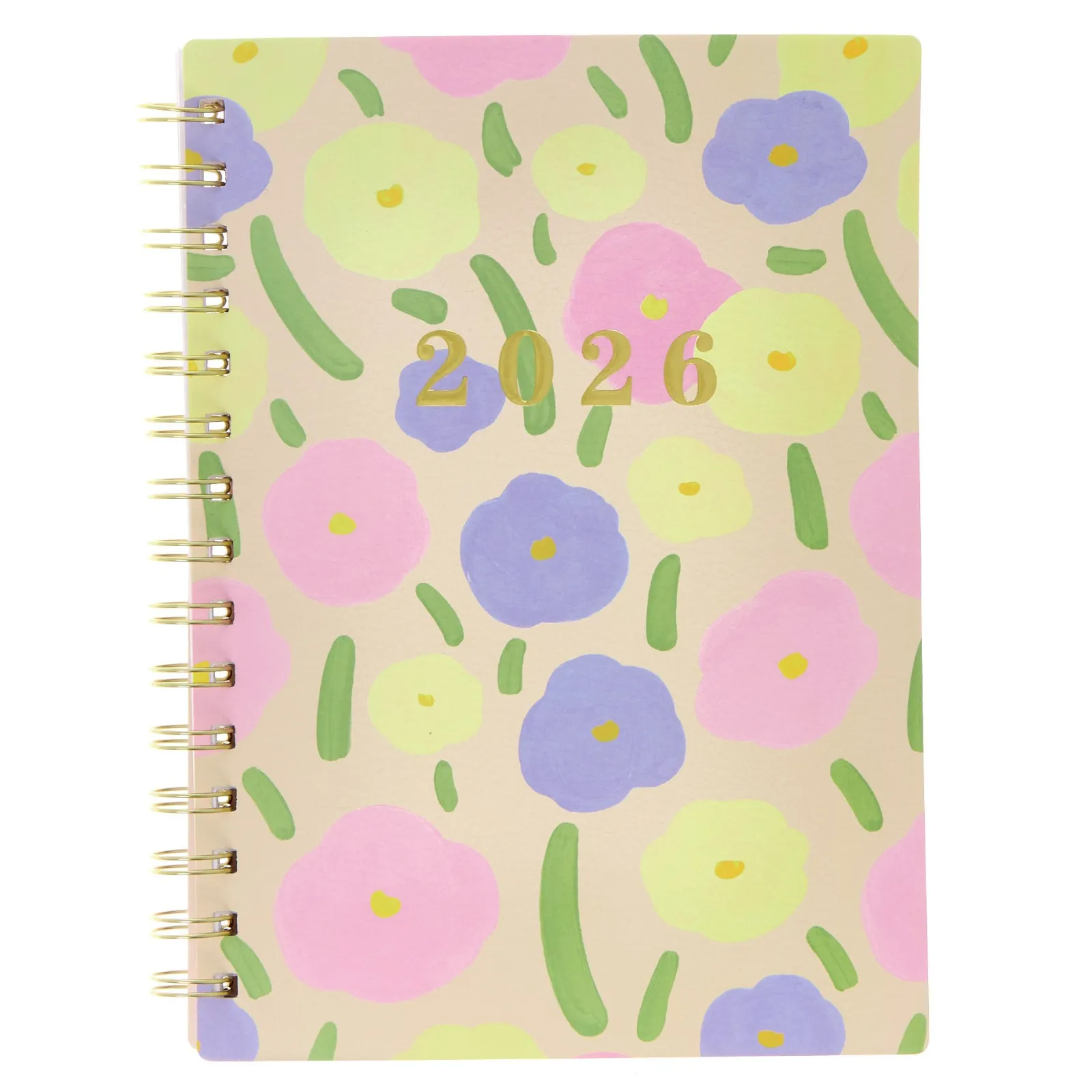 New Wire-Bound Floral A5 2026 Diary Calendars & Diaries|Birthday Gifts