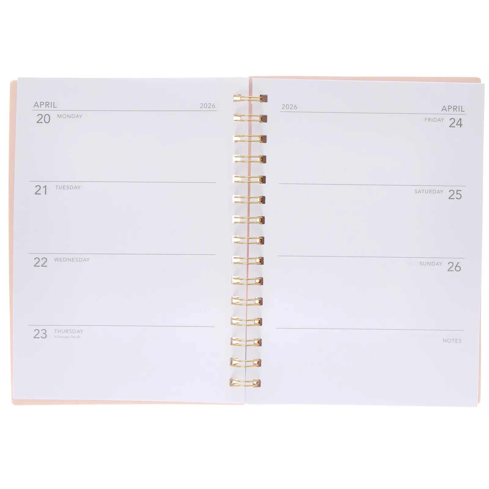 New Wire-Bound Floral A5 2026 Diary Calendars & Diaries|Birthday Gifts