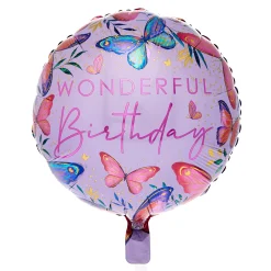 Card Factory Wonderful Birthday Butterflies 18-Inch Foil Helium Balloon