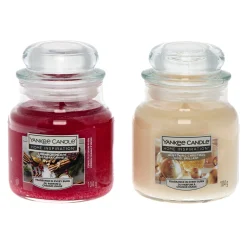 Card Factory Yankee Candle Home Inspiration Cinnamon Delight & Glistening Christmas Small Jars Gift Set